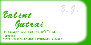balint gutrai business card